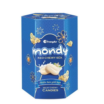 Hộp kẹo chewy sữa Mondy 100g (PBGH 2025)